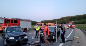 VIDEO, FOTO. Accident rutier grav pe DN13! A intervenit un elicopter SMURD