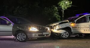 Autospecială de poliţie implicată într-un accident la Râșnov (FOTO+VIDEO)