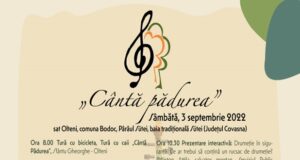 „Cântă pădurea”și în județele Covasna, Harghita și Brașov în perioada 2-4 septembrie
