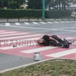 Un trotinetist a intrat într-o mașină pe o trecere de pietoni de la Făget (FOTO) 3 pieton calcat trecere1