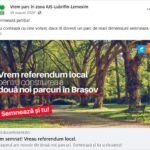 Cât de implicat era useristul Coliban în campania electorală! Totuși, unde este parcul IUS mult promis, unde sunt celelalte parcuri? 2 referendum parcuri brasov