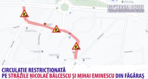 Se închide mâine traficul pe două tronsoane de drum din Făgăraș