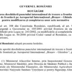 Deschiderea Biroului Vamal de Frontieră pe Aeroportul International Brașov, pe masa Guvernului 1 guvern