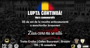Marș comemorativ în cinstea eroilor anticomuniști brașoveni