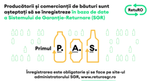 Producătorii și comercianții de băuturi sunt așteptați să se înregistreze în baza de date a Sistemului de Garanție-Returnare (SGR)