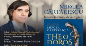 Mircea Cărtărescu și Adrian Lăcătuș, despre romanul Theodoros, 11 februarie, la Filarmonica Brașov