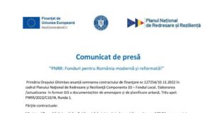 “PNRR: Fonduri pentru România modernă și reformată!”