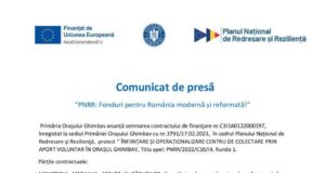 “PNRR: Fonduri pentru România modernă și reformată!”