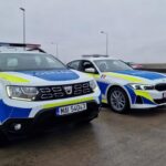 Acțiune a polițiștilor de la rutieră pe linie de viteză și traversare a străzii prin locuri nepermise 2 masini politie3