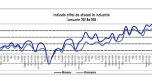 În luna ianuarie, cifra de afaceri a județului Brașov a crescut cu 13,2%. Cele mai mari creșteri, la fabricarea echipamentelor electrice