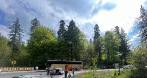 Autocar plin cu copii, implicat într-un accident rutier pe DN1, la Timișul de Sus