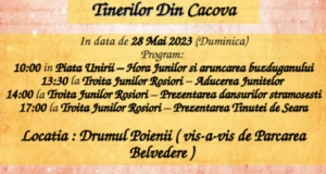Jocul Tinerilor din Cacova, pe 28 mai, pe Drumul Poienii