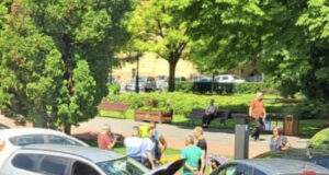 Accident rutier în centrul Brașovului (GALERIE FOTO)