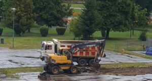 Noi lucrări pentru amenjarea unor terenuri de sport în parcul din Centrul Civic