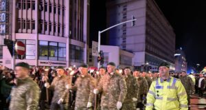Retragere cu torțe a militarilor din Brașov (FOTO, VIDEO)