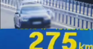 Un șofer a fost surprins de radar, la Brașov, „zburând” cu aproape 300 km/h (VIDEO)