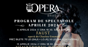 Vezi care este programul spectacolelor, din luna aprilie, la Opera Brașov