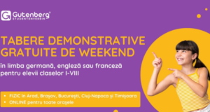 Asociația Gutenberg lansează seria de tabere gratuite de weekend pentru elevii claselor I-VIII din Brașov
