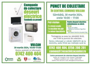 În comunele Cristian și Vulcan va fi organizată o Campanie de colectare deșeuri electrice - Tombolă cu premii 2 Imagine WhatsApp 2024 04 01 la 12.44.14 c70fa359