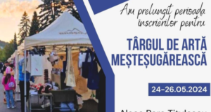 A fost prelungit termenul de înscriere la Târgul de Artă Meșteșugărească, ce se va desfășura pe Aleea Parc Titulescu din Brașov