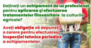 Toate persoanele care dețin un echipament de uz profesional pentru aplicarea și efectuarea tratamentelor fitosanitare la culturile agricole trebuie să se înregistreze la Oficiul Fitosanitar Brașov