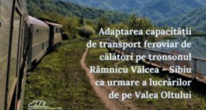CFR Călători va adapta capacitatea de transport feroviar de călători pe ruta Râmnicu Vâlcea – Sibiu