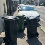 Pe aici nu se trece! Cum sunt blocate trotuarele la Brașov (FOTO) 2 pubele1