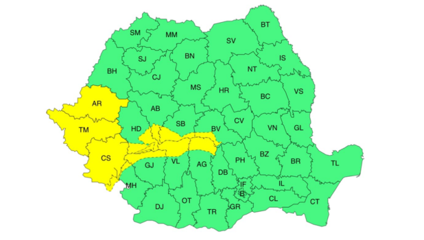La Brașov se anunță un weekend cu ploi torențiale și vânt puternic. Meteorologii au emis COD GALBEN 1 2.10 36