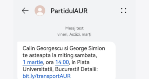 AUR cheamă românii în stradă pentru un miting anti-guvernamental. „Pe 1 martie ieșim în stradă pentru a scăpa de Premierul Nordis!”