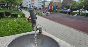 Cișmele reparate în parcul din Cartierul Florilor 2, din Râșnov