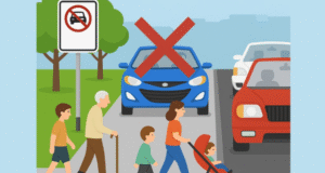 Trotuarele sunt pentru pietoni! Șoferii care ocupă trotuarele în Râșnov riscă amenzi din august