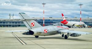 MiG-15, o apariție spectaculoasă pe cerul Sibiului