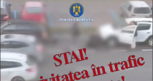 VIDEO. Accidentele nu se rezolvă cu pumnii! Polițiștii din Brașov au reținut un tânăr de 21 de ani după ce a lovit un pensionar la Brașov