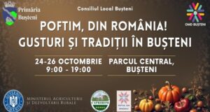 Gusturi și tradiții românești la Bușteni. Târgul „Poftim, din România” aduce toamna în Parcul Central