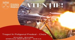 Atenție! Exerciții de tragere în Poligonul Predeal-Cheia, în perioada 3–28 noiembrie