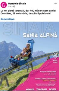 Sania Alpină din Sinaia intră în acțiune: adrenalină pe mai mult de 2 km de coborâre! 1 sanie alpina