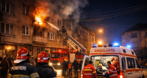 Intervenție de urgență la Sfântu Gheorghe! 21 de persoane au fost evacuate dintr-un bloc cu locuinte