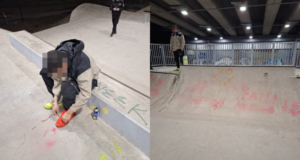 Inaugurat la finalul anului trecut, skatepark-ul Fartec s-a „bucurat” de primul vandalism