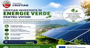 Centrală electrică fotovoltaică la Cristian. Investiție de peste 2 milioane lei