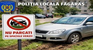 Parcarea pe spațiile verzi, ”sport local” la Făgăraș