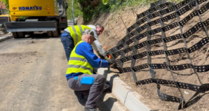 Lucrările de consolidare de pe strada Cibinului se apropie de finalizare