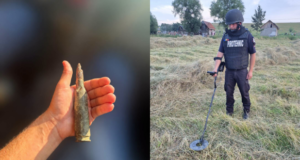 Cartuș de pușcă antitanc, descoperit în timpul unor lucrări agricole în județul Covasna