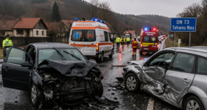 Accident pe DN73, în Tohanu Nou! Patru persoane au avut nevoie de îngrijiri medicale, traficul se desfășoară cu restricții