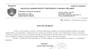 Anunț public Primăria Prejmer