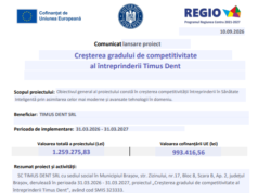 Creșterea gradului de competitivitate al întreprinderii Timus Dent