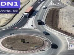VIDEO. Atenție, șoferi! Intersecția DN1 cu DJ 105G, de la Avrig, a fost transformată în sens giratoriu
