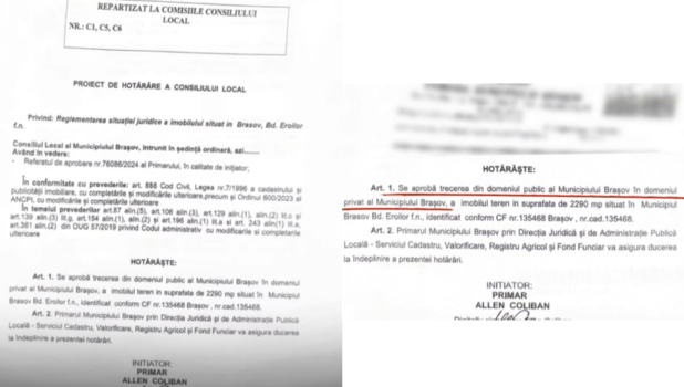 VIDEO și DOCUMENTE. „Afacere” marca USR Brașov! Cum voia Coliban să dea terenul din centrul Brașovului la schimb pentru niște hale din Bartolomeu 2 parcare aro 1
