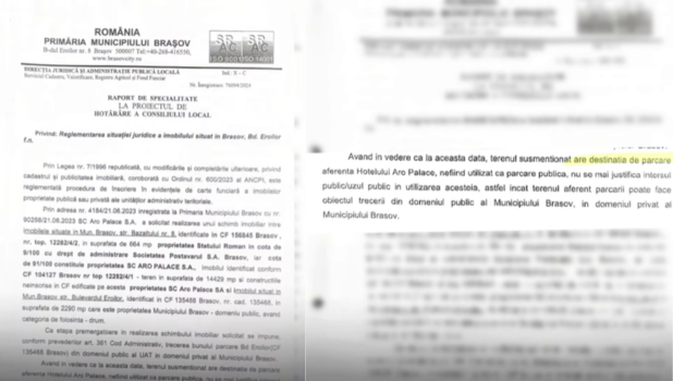 VIDEO și DOCUMENTE. „Afacere” marca USR Brașov! Cum voia Coliban să dea terenul din centrul Brașovului la schimb pentru niște hale din Bartolomeu 1 parcare aro