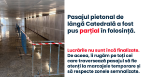 Pasajul de lângă Catedrala din Făgăraș, redeschis parțial! Constructorul a fost schimbat după lucrări neconforme