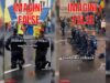 Jandarmeria Română dezminte imaginile cu persoane în uniforme care ar îngenunchea în fața mulțimii la Curtea de Apel București
